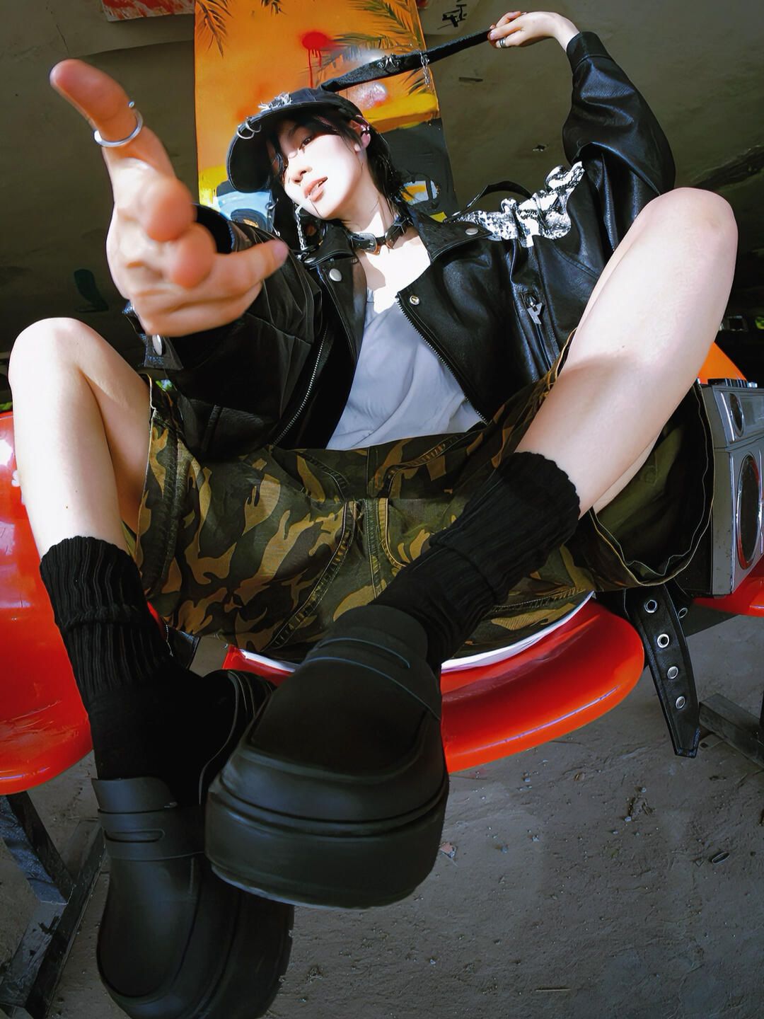 皮革面料 H型 基础袖 酱黑色 基础扣饰  - VALI鞋履AI设计主图