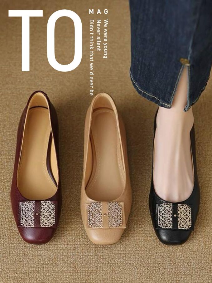 圆头 低帮 一脚蹬 浅口鞋 