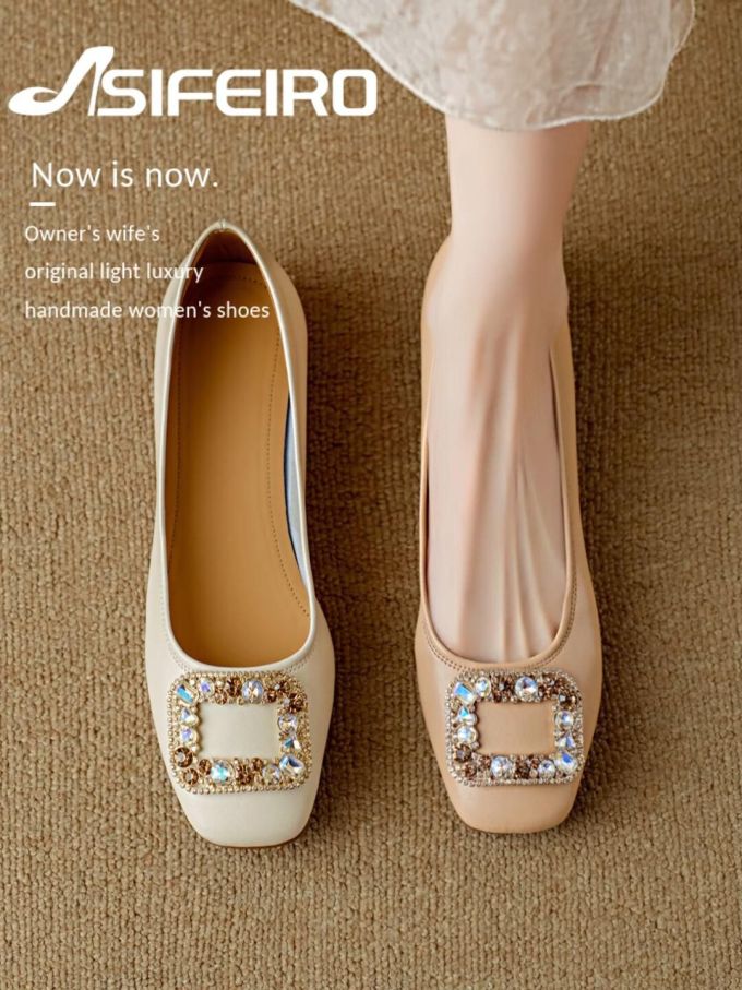 方头 低帮 一脚蹬 浅口鞋 