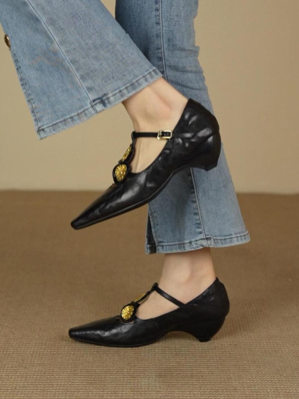 袢扣 中口鞋 皮革  - VALI鞋履AI设计主图