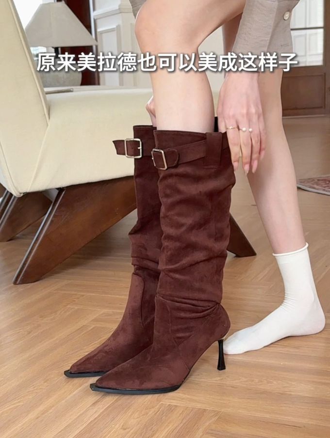 高跟 细跟 尖头 皮革 