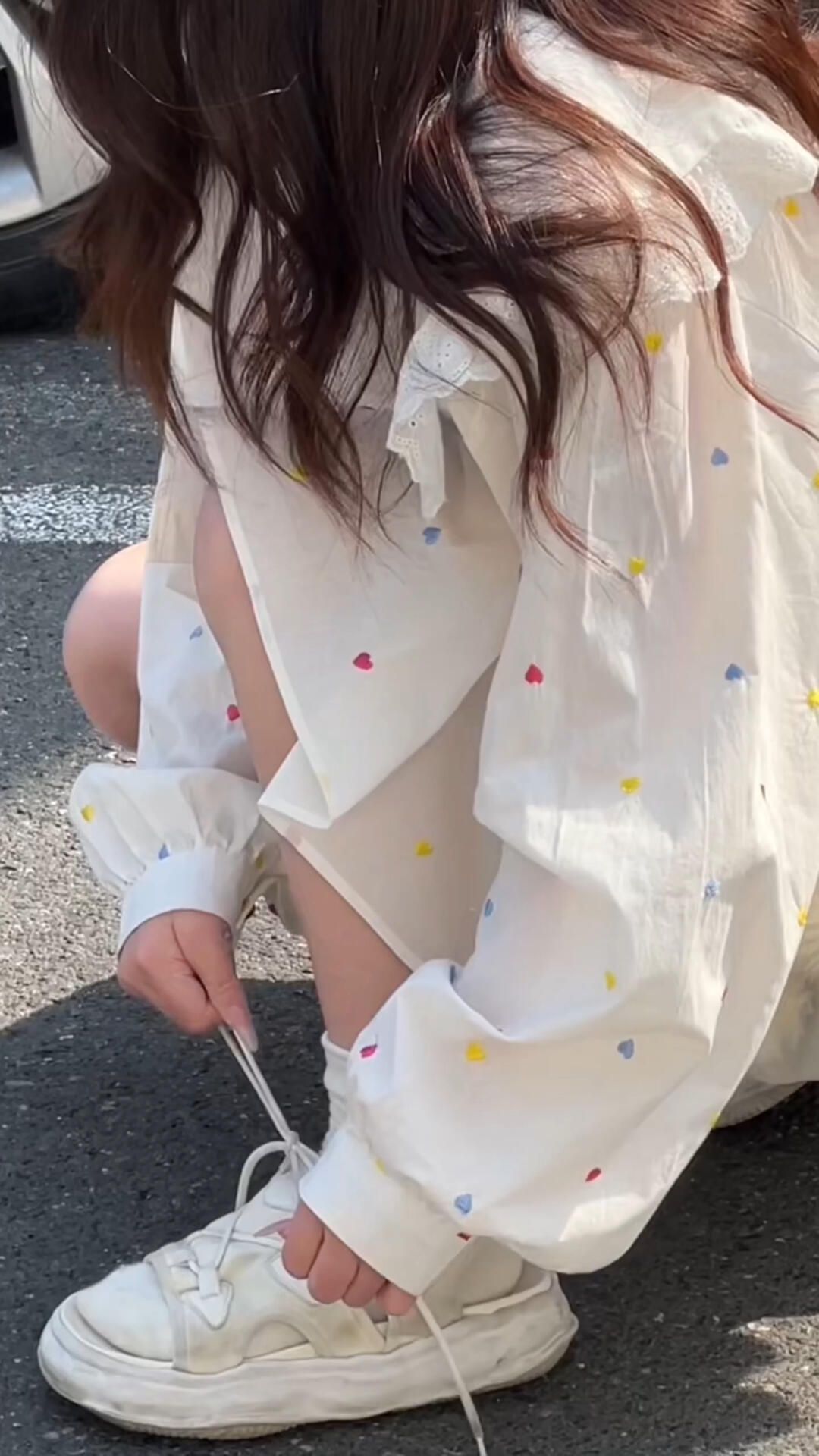 棉麻 H型 衬衫领 中长袖 古典袖 挖空 鸽羽色 城堡灰  - VALI鞋履AI设计主图