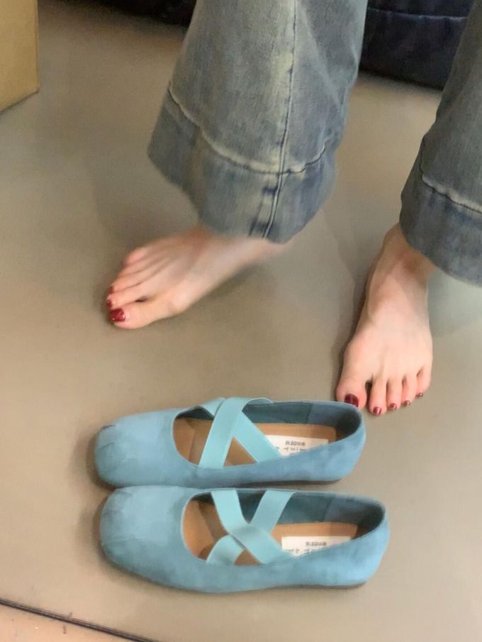 圆头 松紧带 浅口鞋 皮革 