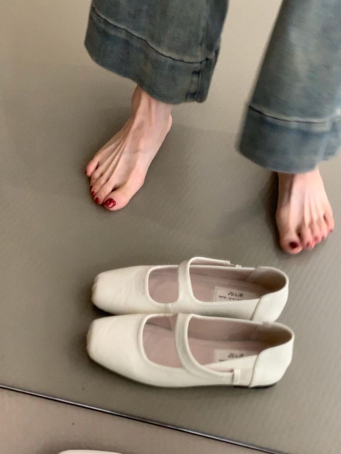 方头 袢扣 中口鞋 皮革 