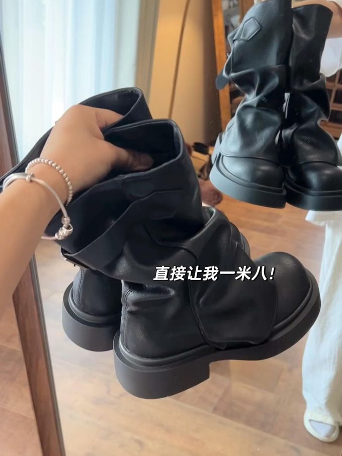 高跟 粗跟 皮革 