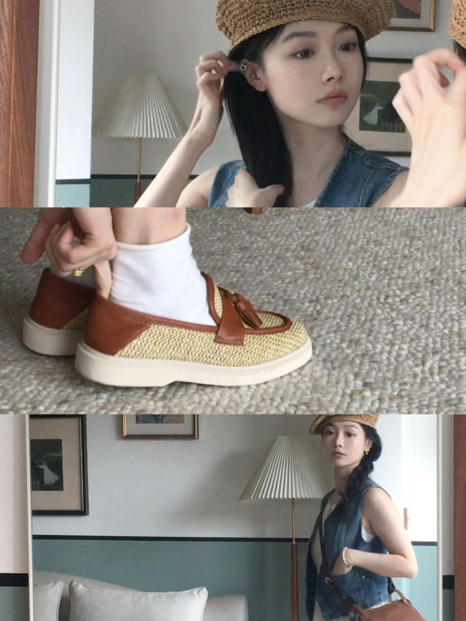 圆头 低帮 中口鞋 皮革 