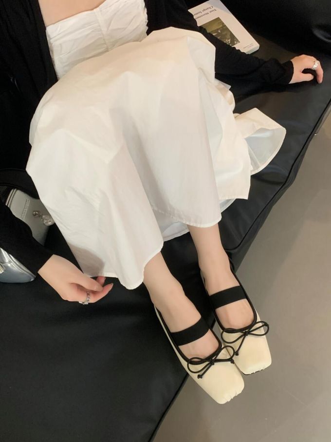 棉麻 A型 天鹅白 蛋酒色 
