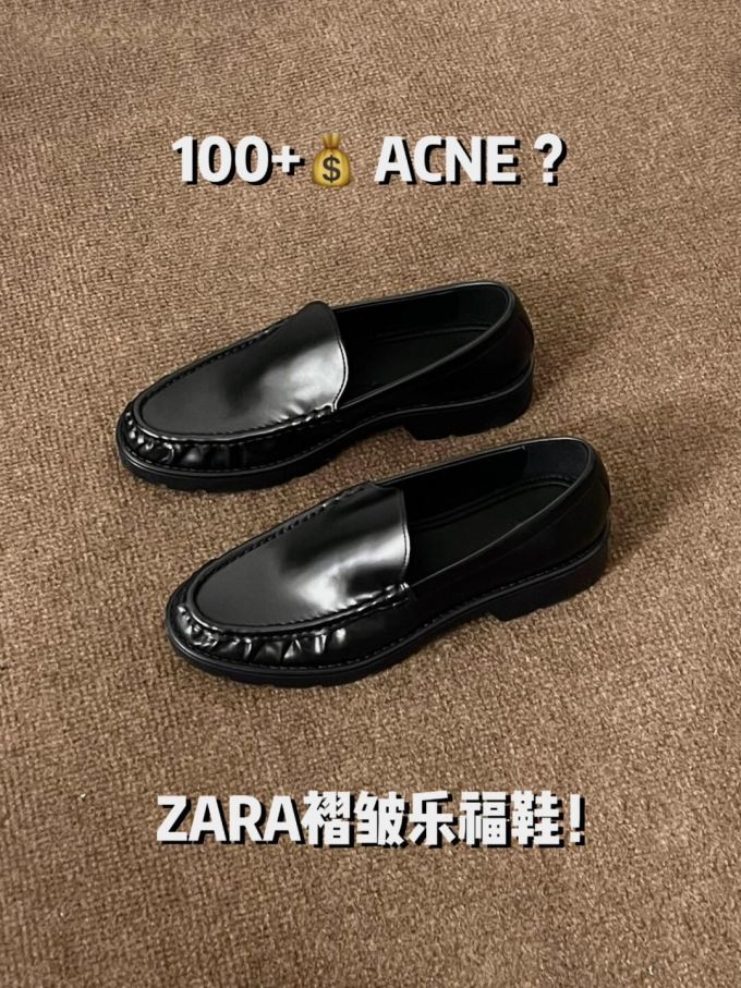 圆头 低帮 一脚蹬 深口鞋 皮革 