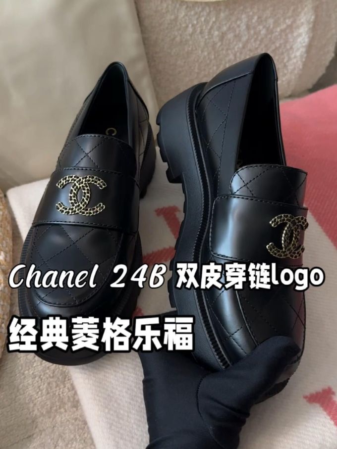 圆头 低帮 一脚蹬 深口鞋 皮革 