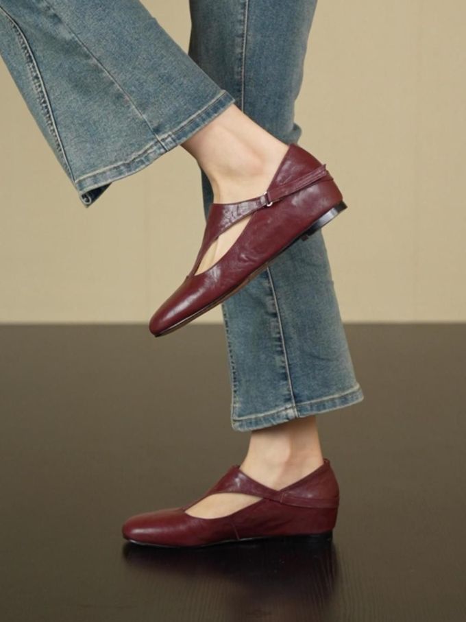 中口鞋 皮革 
