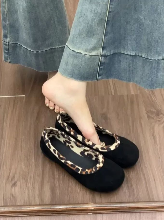 低帮 一脚蹬 浅口鞋 绒毛/绒面 
