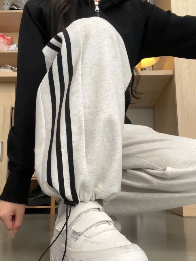 针织面料 拼接 踢踏舞鞋色 月光灰色 