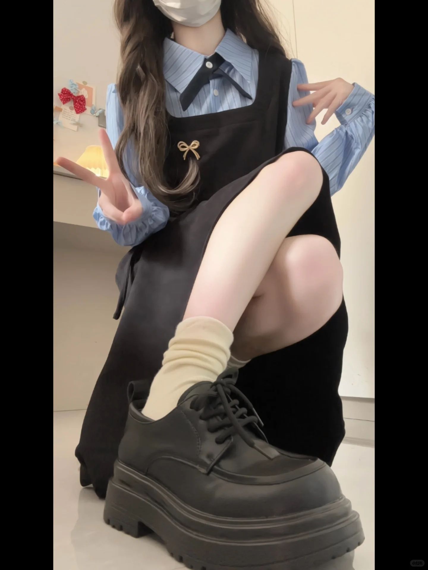 针织面料 踢踏舞鞋色 基础扣饰 甜妹风 甜美  - VALI鞋履AI设计主图