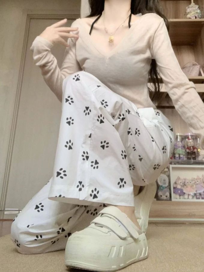 棉麻 印花 云雾色 月光灰色 