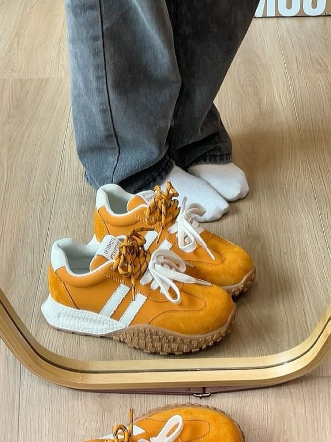 低帮 系带 皮革 
