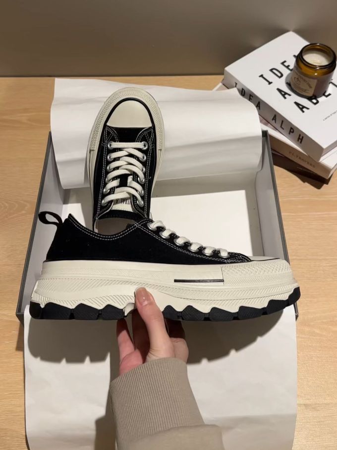 高帮 系带 布面 