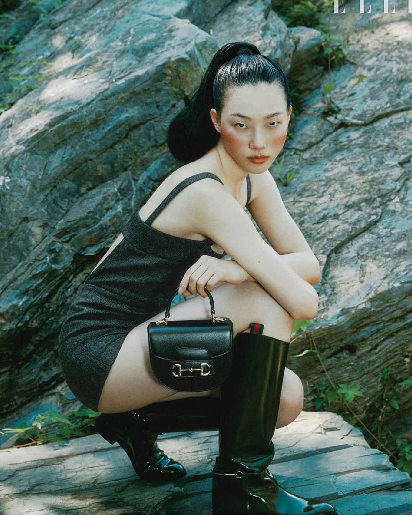 呢绒 S型 无袖 松林绿  - VALI鞋履AI设计主图