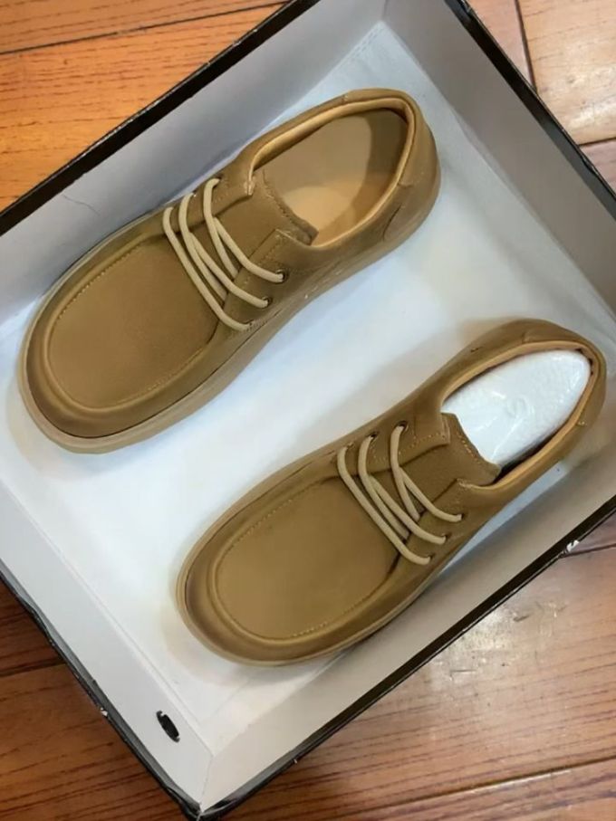 圆头 系带 皮革 