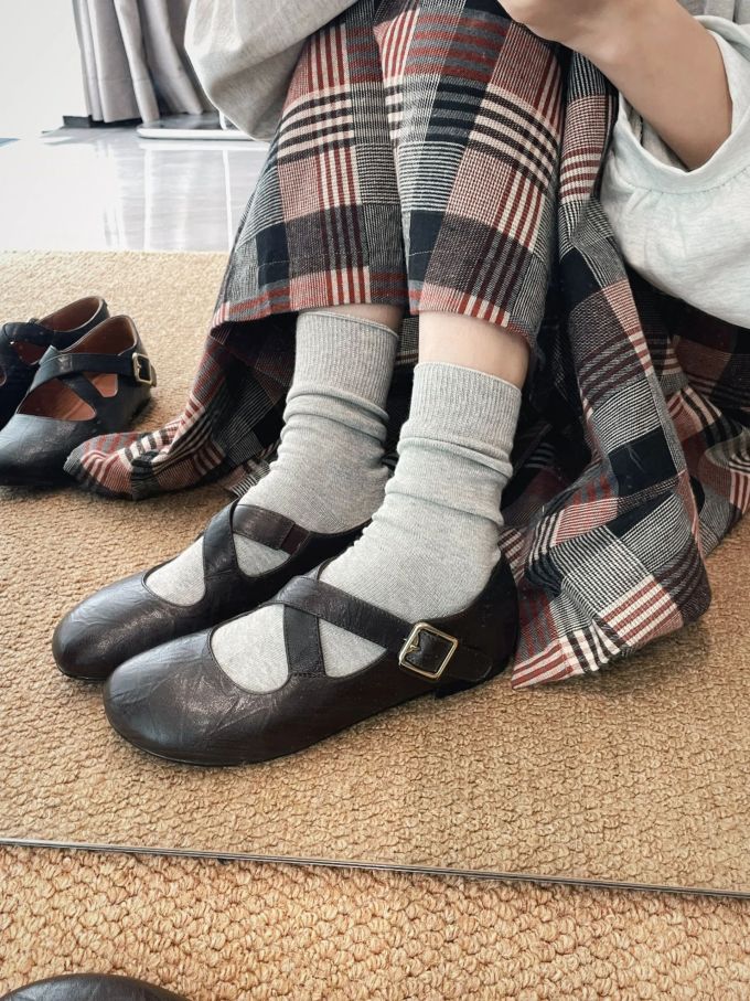 异形头-分趾 袢扣 中口鞋 皮革 