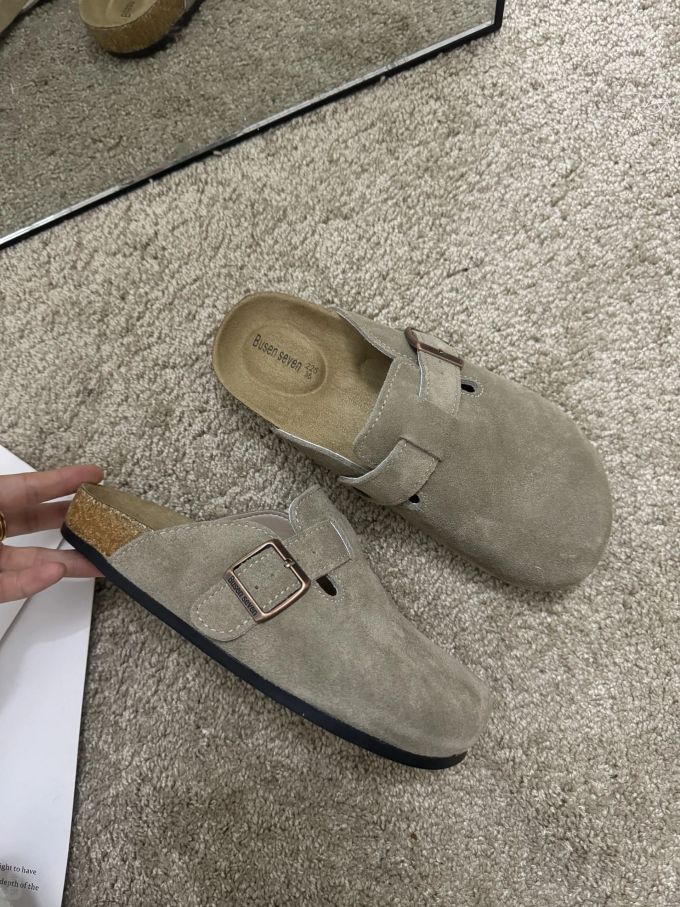无帮 袢扣 皮革 