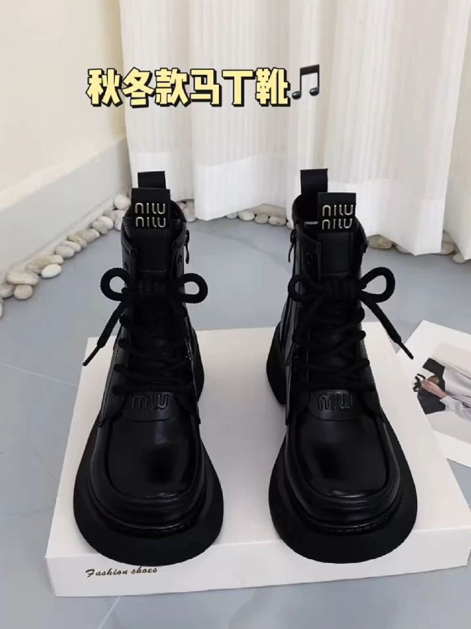 圆头 系带 皮革 