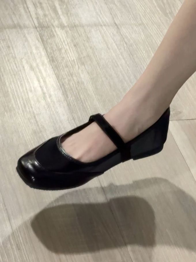 方头 中口鞋 皮革 