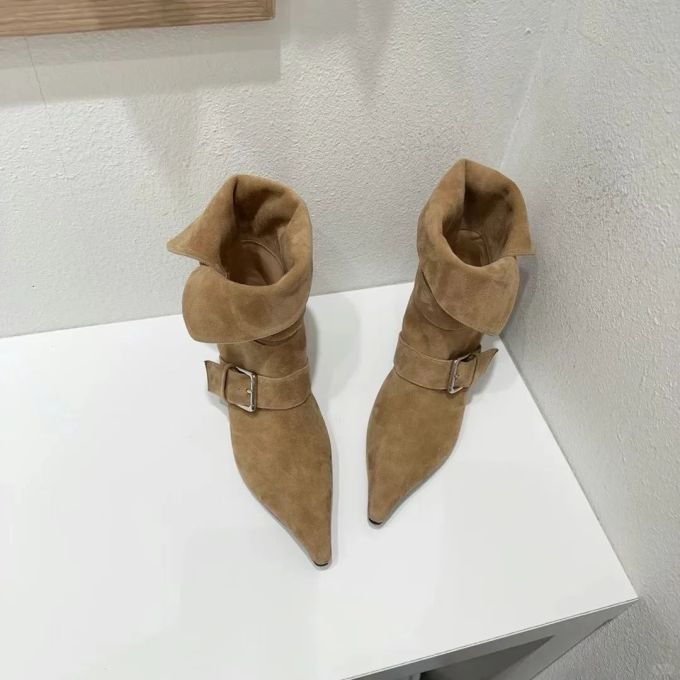 尖头 袢扣 皮革