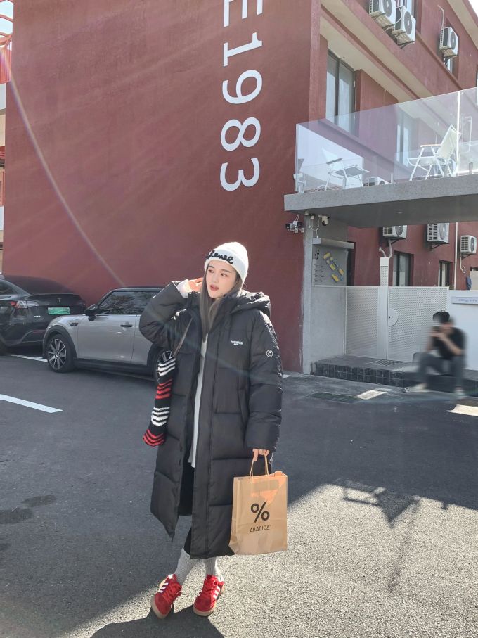 防护功能 H型 连帽领 中长袖 棉羽绒袖 绗缝 踢踏舞鞋色 基础拉链 韩系休闲 休闲 