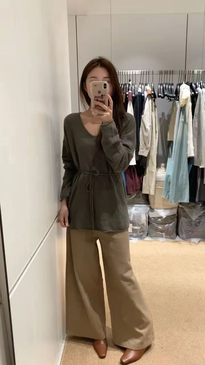 褐绿色 韩系休闲 休闲 