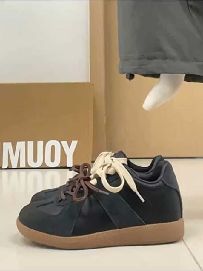 低帮 系带 皮革 