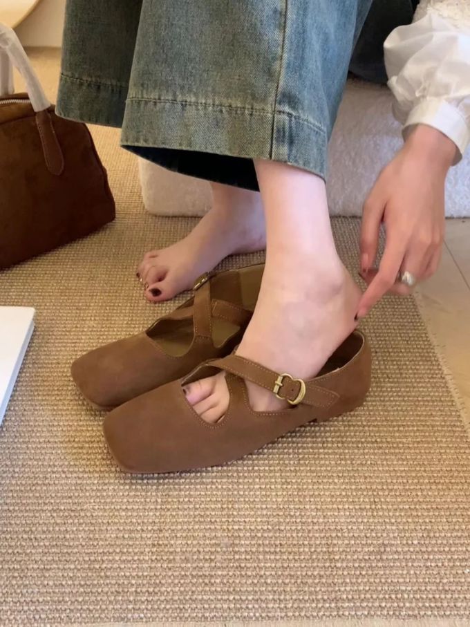 袢扣 中口鞋 皮革 