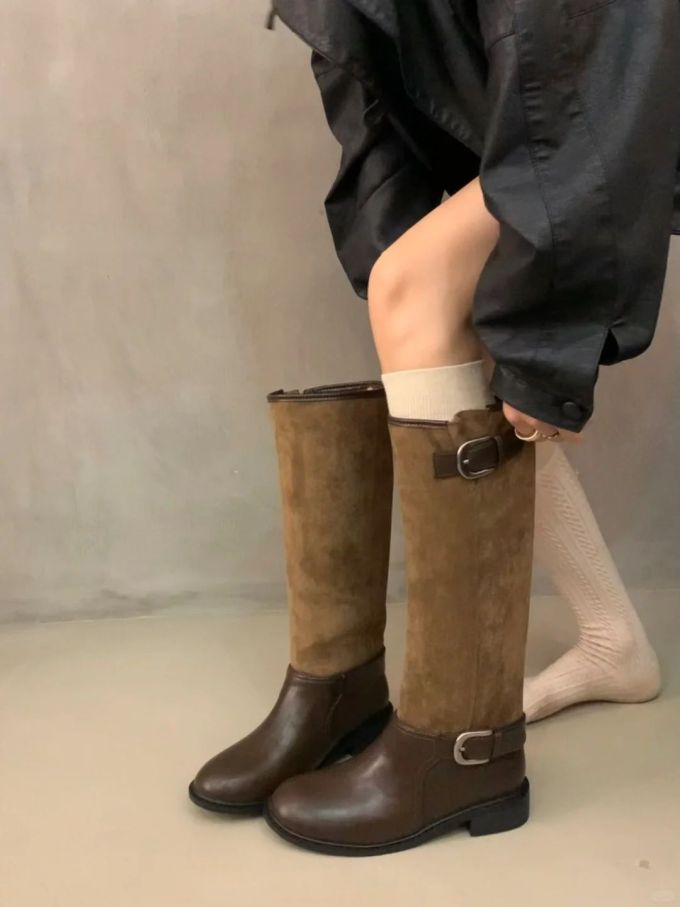 圆头 袢扣 皮革 