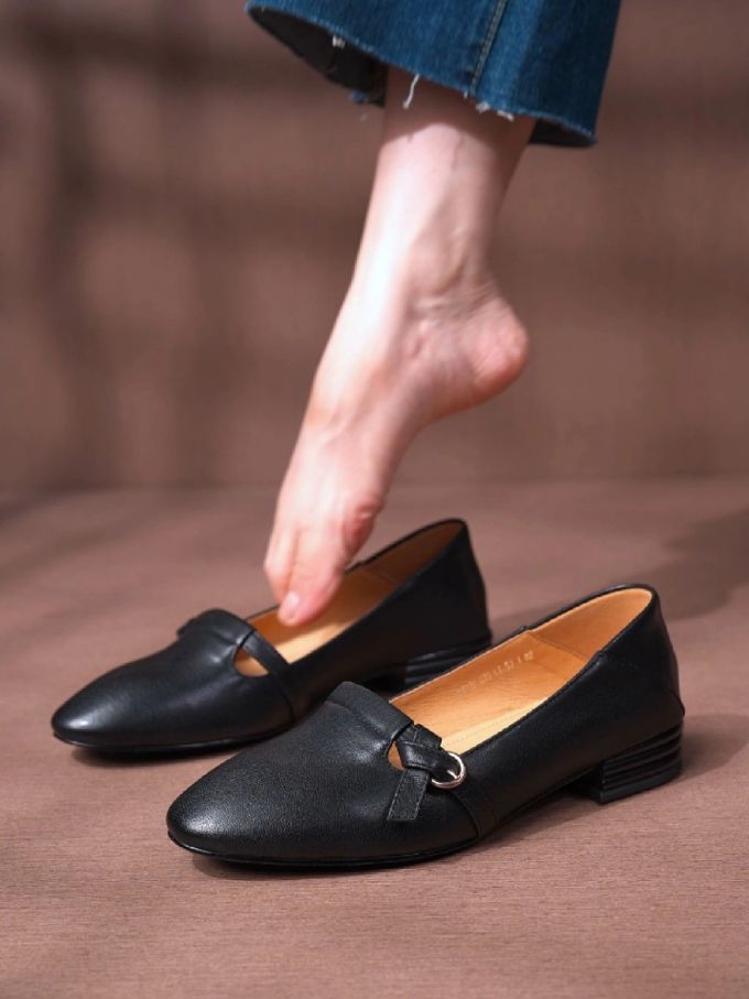 中口鞋 皮革 