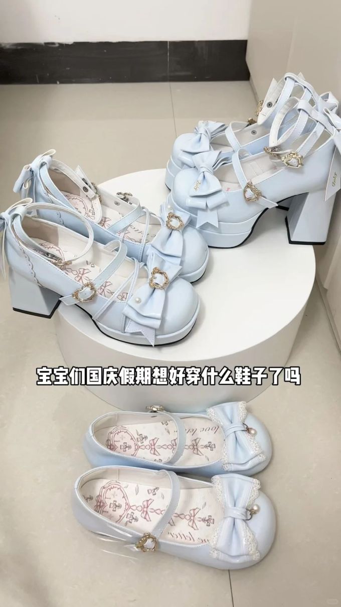 厚底 圆头 袢扣 浅口鞋 皮革 