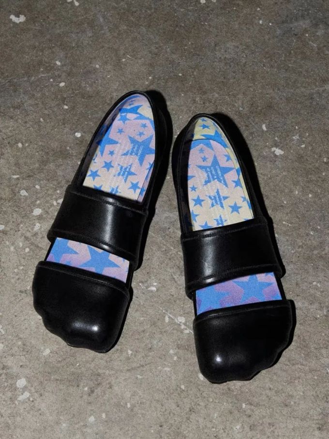 圆头 中口鞋 皮革 
