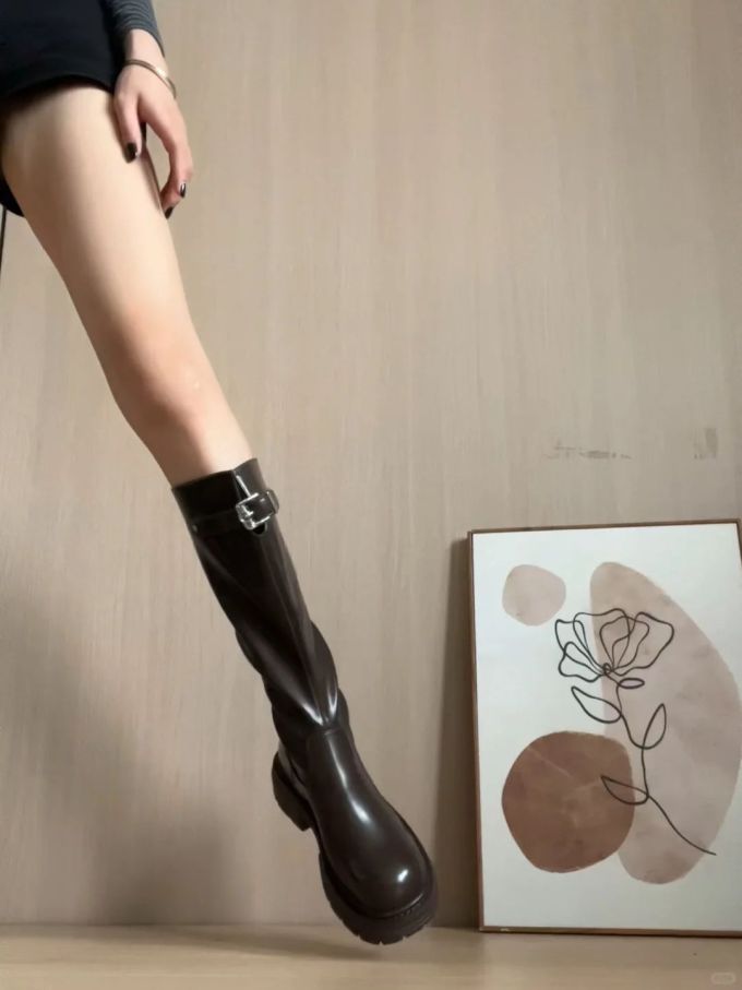 圆头 拉链 皮革 