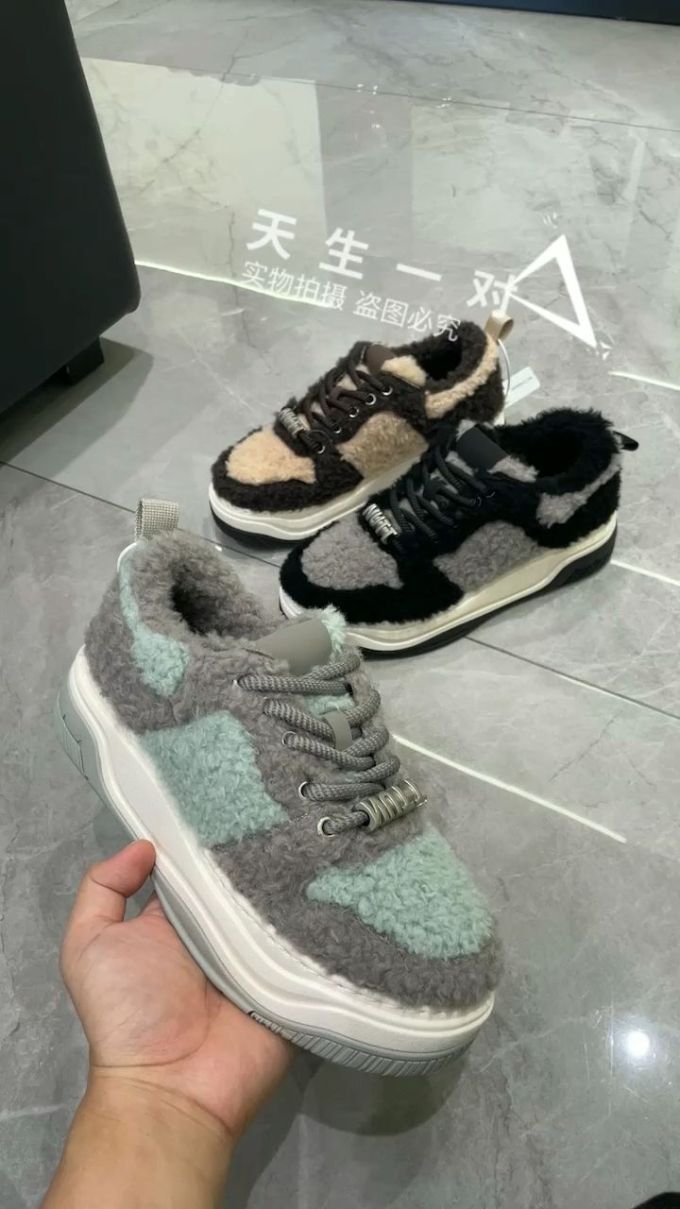 低帮 系带 绒毛/绒面 