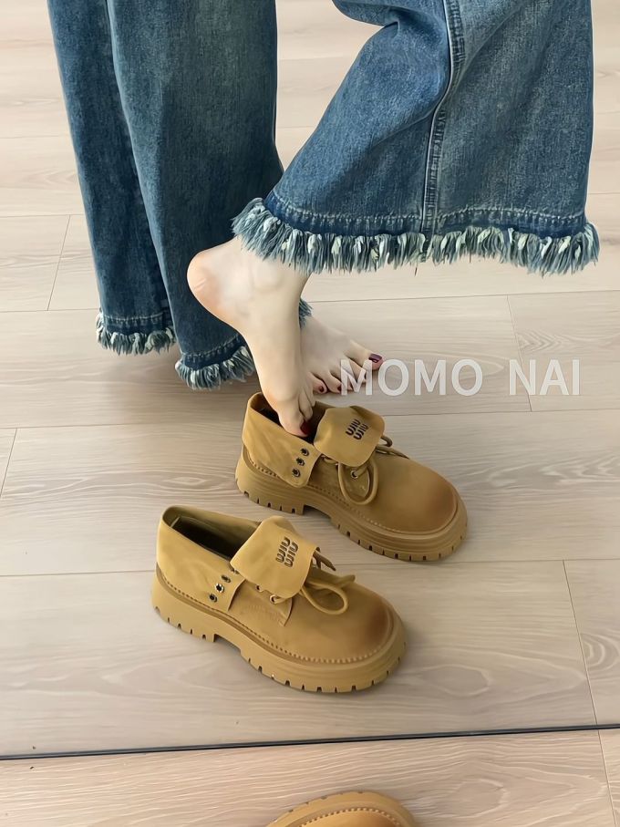 圆头 低帮 深口鞋 皮革