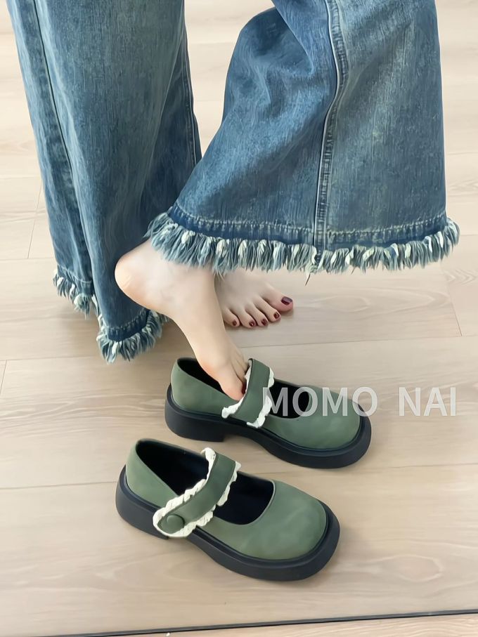 圆头 中口鞋 皮革