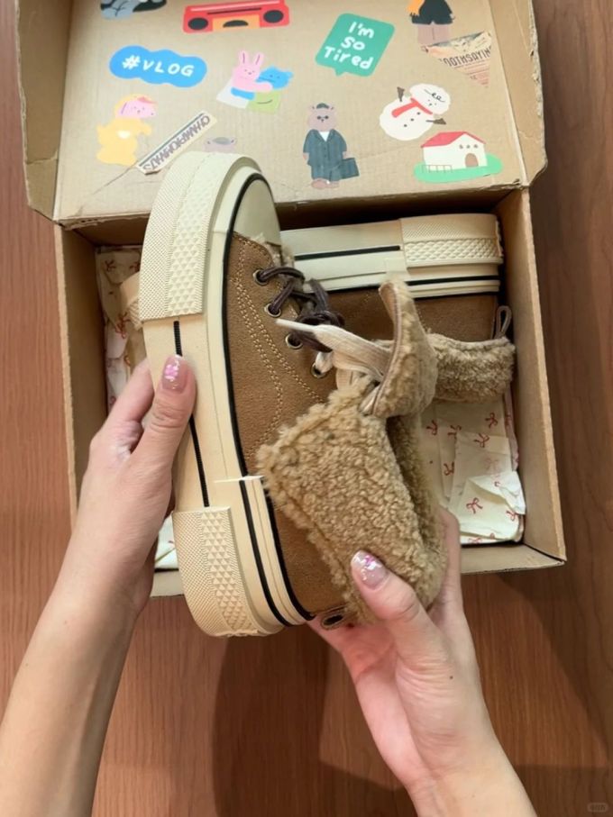 高帮 系带 布面
