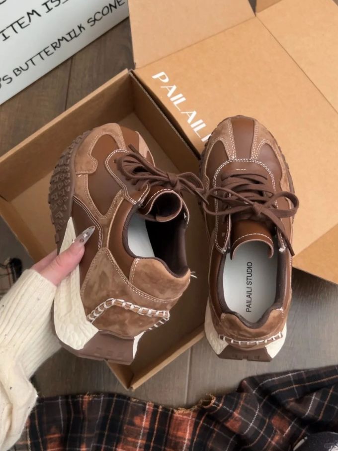 低帮 系带 皮革 