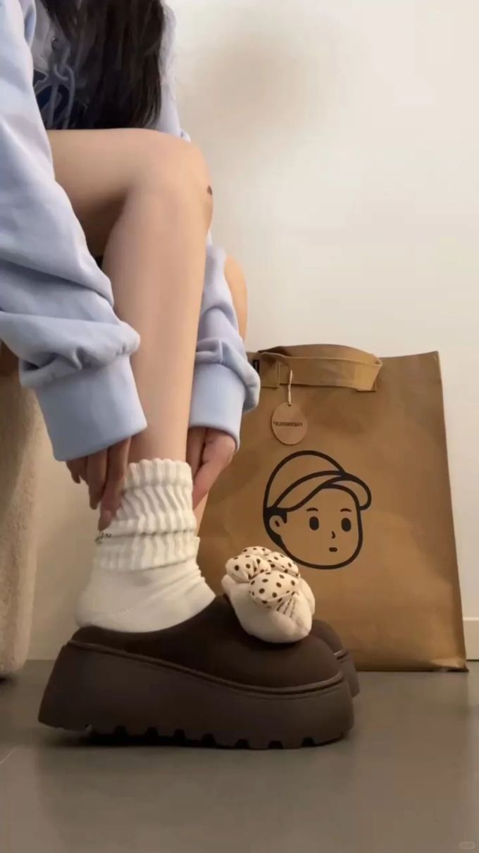 厚底 无帮 皮革 