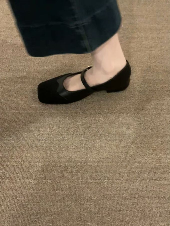 方头 袢扣 中口鞋 皮革 