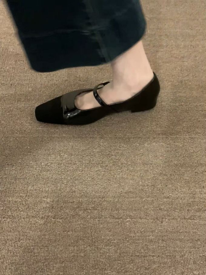 方头 袢扣 中口鞋 皮革 