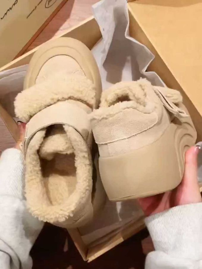 圆头 一脚蹬 皮革 