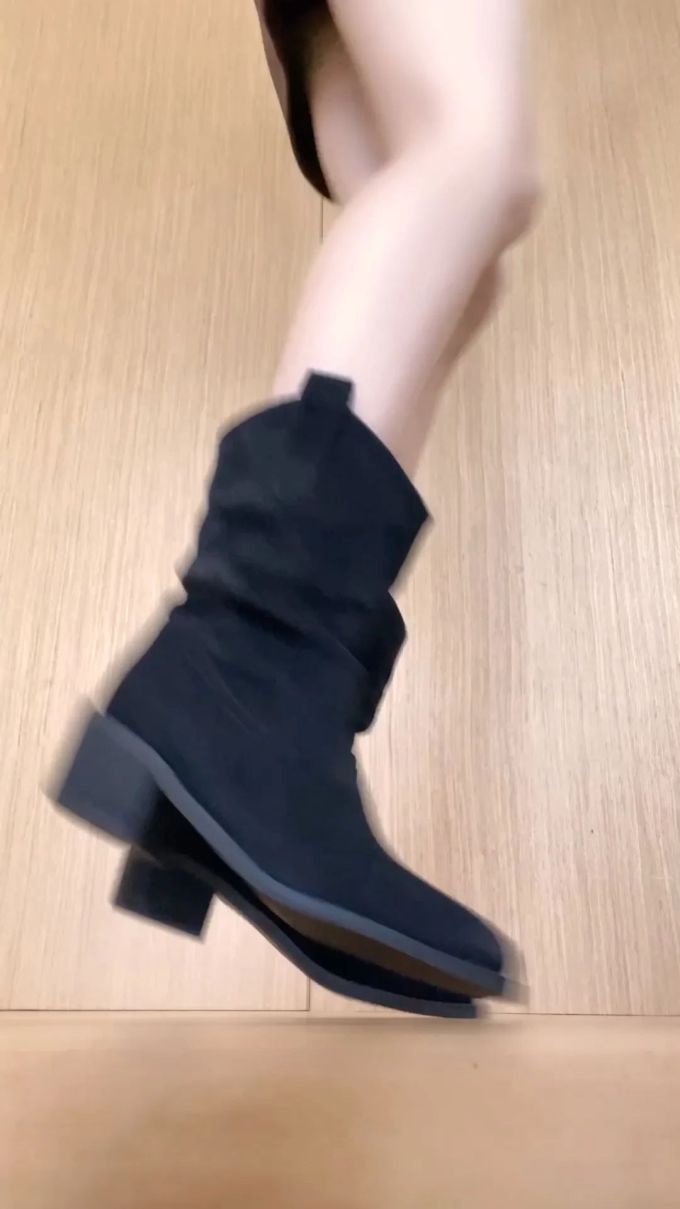 中跟 粗跟 皮革 