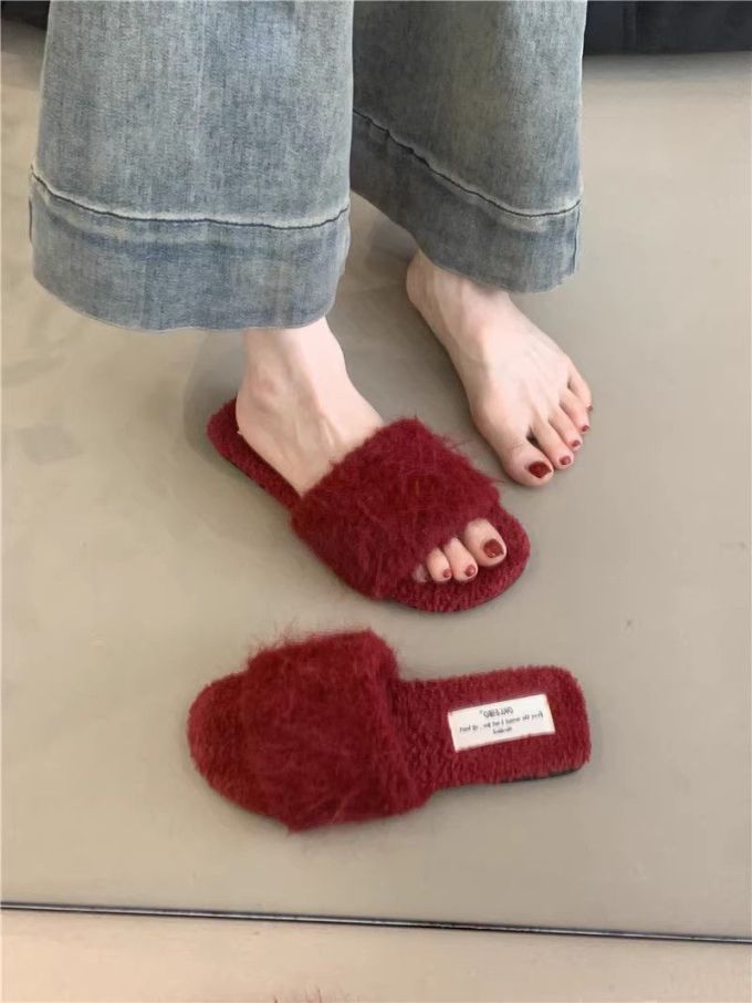 平底 无帮 绒毛/绒面 