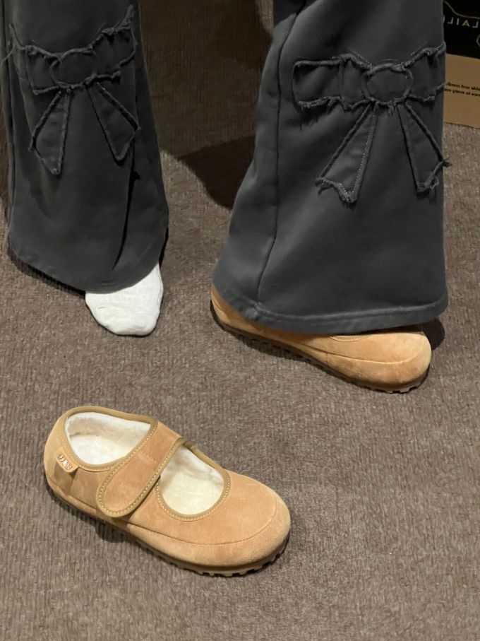 平底 圆头 魔术贴 
