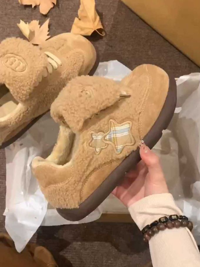 圆头 低帮 深口鞋 皮革 