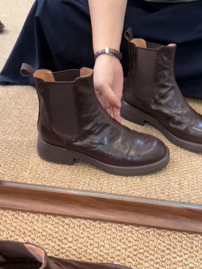 圆头 松紧带 皮革 